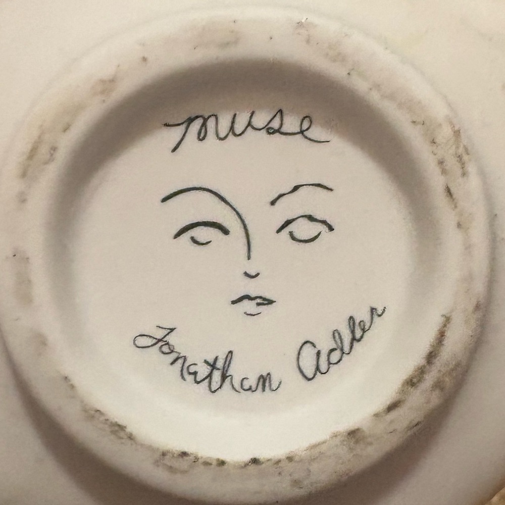 Jonathan Adler Cream Ceramic Muse Large Ceramin Holder - Picture 4 of 4